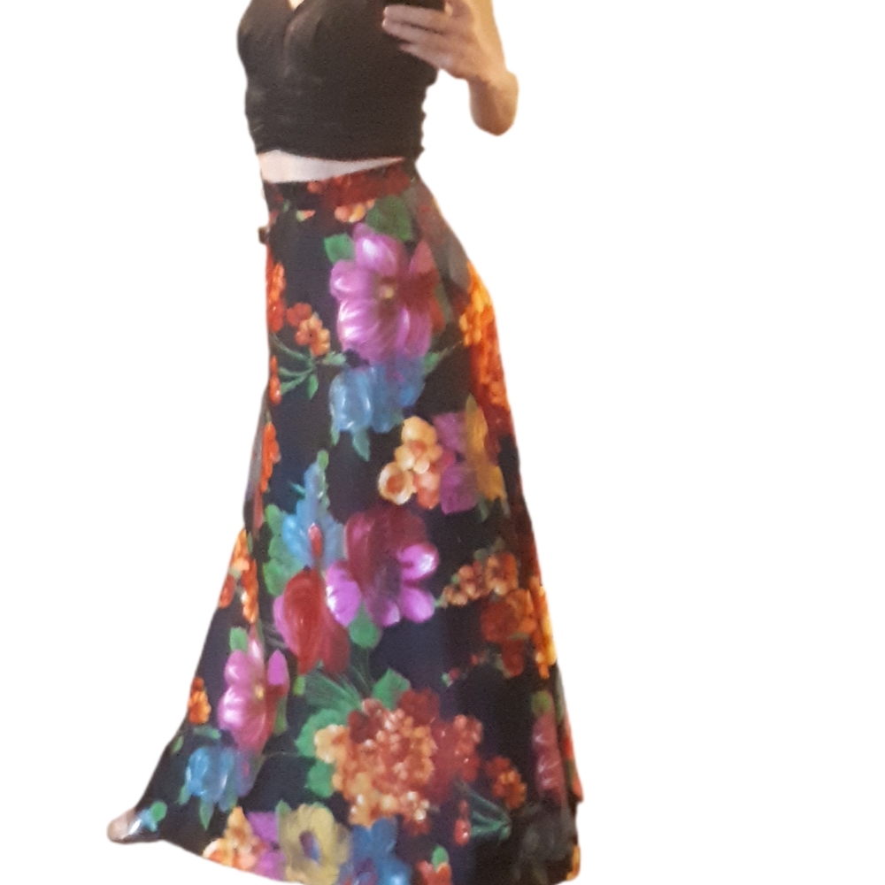 Vintage Floral Maxi Skirt